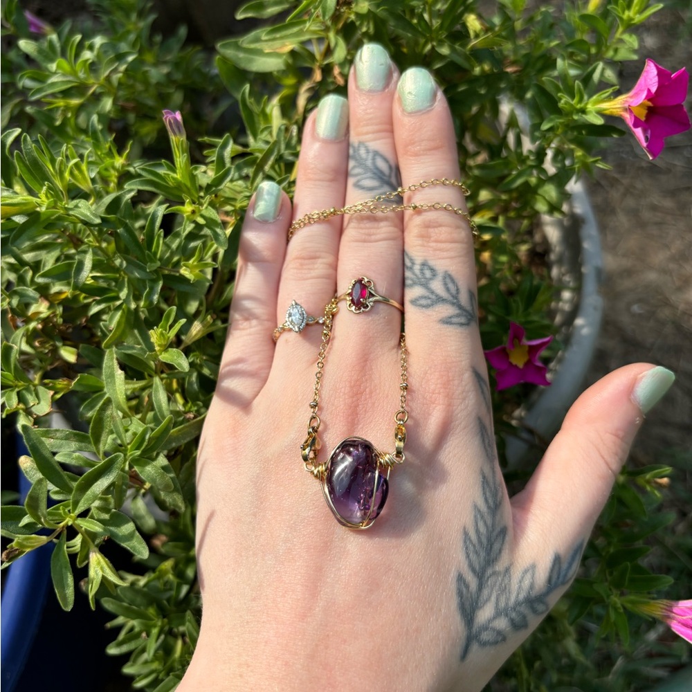 Amethyst interchangeable necklace - Picture 4 of 4